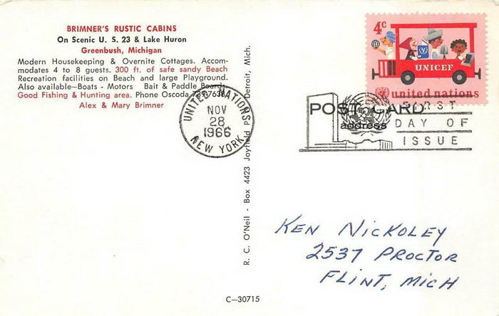 Brimners Rustic Cabins - Old Postcard Photo (newer photo)